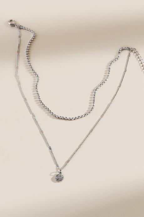 Francesca Inchess Kaylin Pav Circle Pendant Necklace - Silver