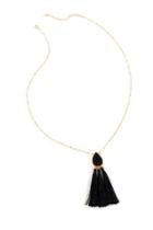 Francesca's Charity Tassel Necklace - Black