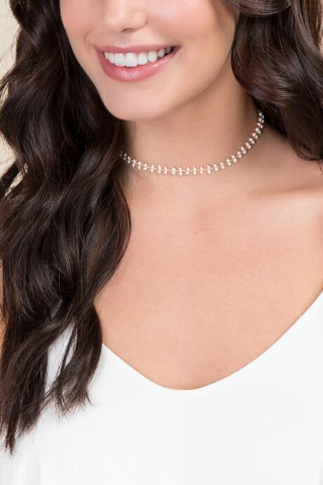 Francesca's Elowen Beaded Choker - White