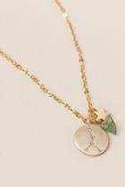Francesca's Cancer Zodiac Charm Necklace - Gold