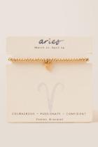 Francesca's Aries Pull Tie Bracelet - Gold