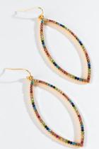 Francesca's Quincy Pav Rainbow Teardrop Earrings - Multi