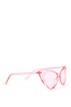 Francesca's Tina Pink Cat Eye Sunglasses - Pink