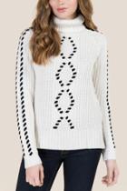 Blue Rain Jayla Turtle Neck Pullover Sweater - Ivory