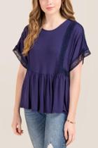 Francesca Inchess Sabine Drop Waist Fashion Tee - Navy