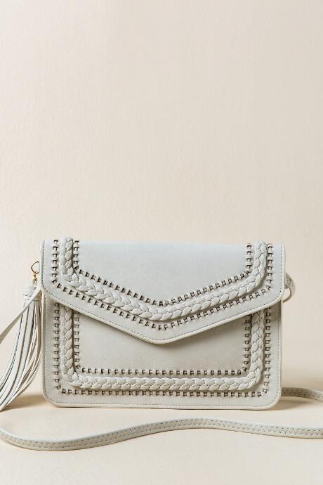 Francesca's Jayne Whipstitch Clutch Crossbody - Ivory