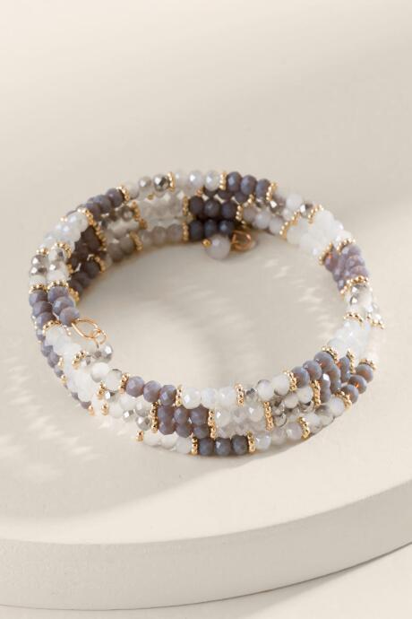 Francesca's Camille Beaded Bracelet - Ivory