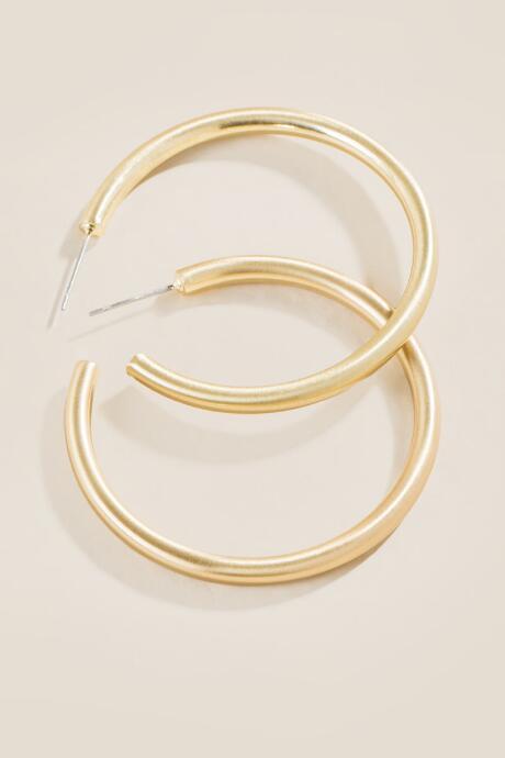 Francesca's Vivian Hoop Earrings In Gold - Gold