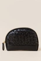 Francesca's Minka Leather Coin Pouch In Black - Black