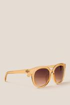 Francesca's Corner Stone Sunglasses - Brown