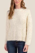 Francesca's Annabelle Eyelash Sweater - Ivory