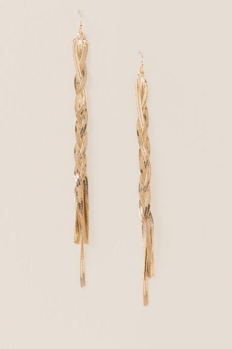 Francesca's Emerson Liquid Duster Earring - Gold