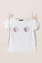 Francesca Inchess Lorena Shell Placement Tee - White