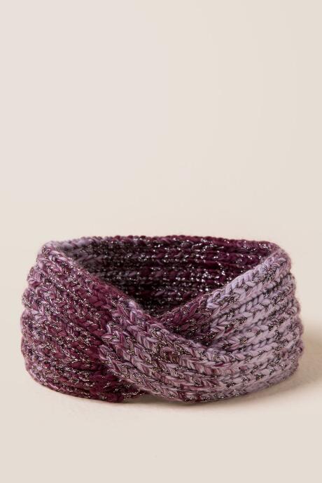 Francesca's Rebel Ombr Lurex Earband - Purple
