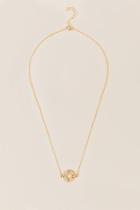 Francesca's Compass Not All Who Wander Necklace - Gold