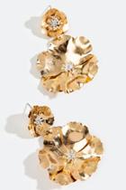 Francesca's Cecilia Floral Drop Earrings In Gold - Gold