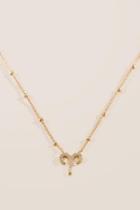 Francesca's Cz Zodiac Aries Pendant Necklace - Gold