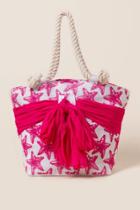 Francesca's Tara Starfish And Sarong Beach Tote - Pink