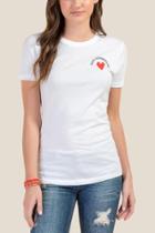 Francesca Inchess Half United Love Conquers All Graphic Tee - White