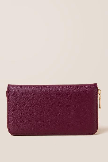 Francesca Inchess Murphy Saffiano Wallet - Burgundy