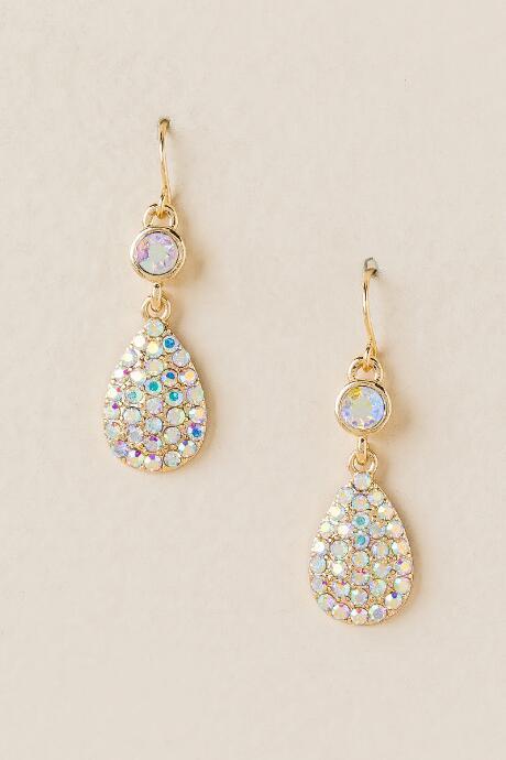 Francesca's Cicely Iridescent Teardrop Earring - Iridescent