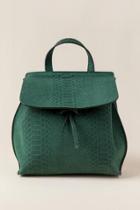 Francesca's Piper Snake Skin Mini Backpack - Green