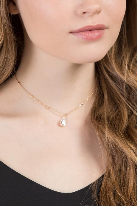 Francesca Inchess Fauna Crystal Pendant Choker - Gold