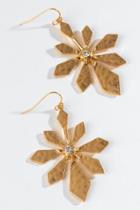 Francesca's Rebecca Starburst Drop Earrings - Gold