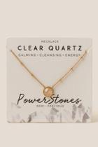 Francesca's Loucinda Clear Quartz Pendant Necklace - Clear