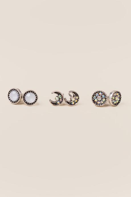 Francesca's Moon Opal Stud Earring Set - Iridescent
