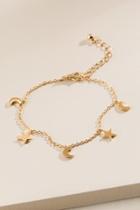 Francesca's Lucca Moon And Star Bracelet - Gold