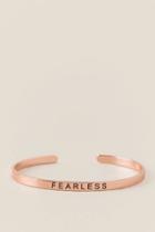 Francesca's Fearless Bangle In Rose Gold - Rose/gold