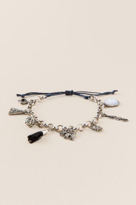 Francesca's Natalie Boho Elephant Charm Bracelet - Silver