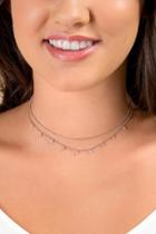 Francesca's Kinsley Cubic Zirconia Choker Necklace - Silver