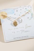 Francesca's Stella Sun And Moon Necklaces - Gold