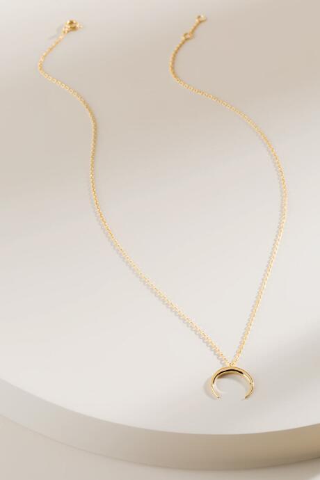 Francesca's Fabiana Bullhorn Pendant Necklace - Gold