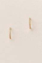 Francesca's Jayden Cubic Zirconia Huggie Hoop Earring - Gold