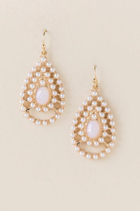 Francesca's Magdalena Pearl Drop Earring - Pearl