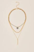 Francesca's Brooklyn Triple Layer Druzy Necklace - Multi