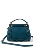 Francesca's Amber Mini Ruffle Crossbody - Teal