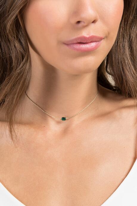 Francesca's May Birthstone Choker With Crystals From Swarovski&reg; - Emerald