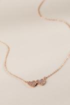 Francesca's Tatum Sterling Heart Necklace - Rose/gold