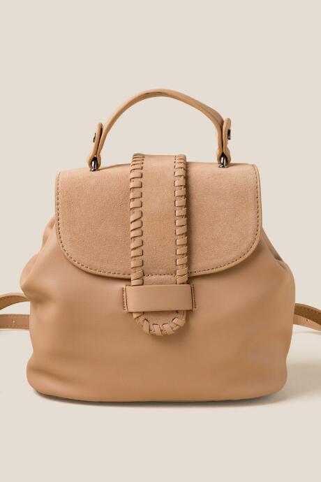 Francesca's Tori Whipstitch Mini Backpack - Nude