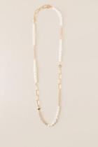 Francesca Inchess Dunlavy Pearl Chain Strand Necklace - Crisp Champagne