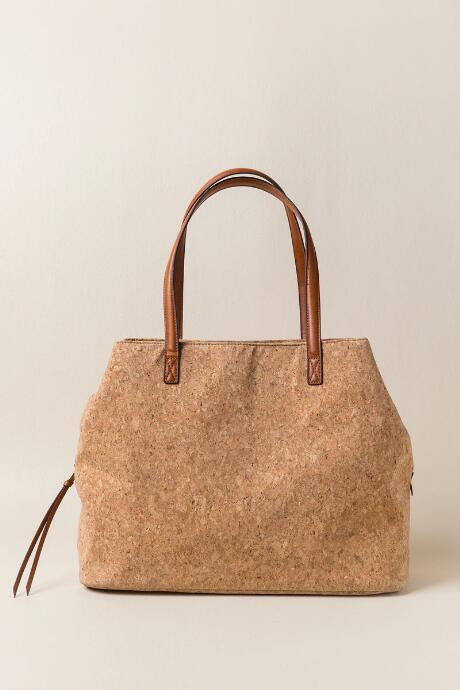 Francesca's Yoko Cork Tote - Gold