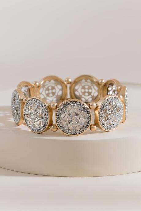 Francesca's Susan Filigree Stretch Bracelet - Silver