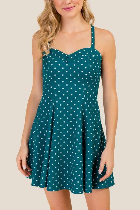 Francesca Inchess Amani Button Front Dress - Forest