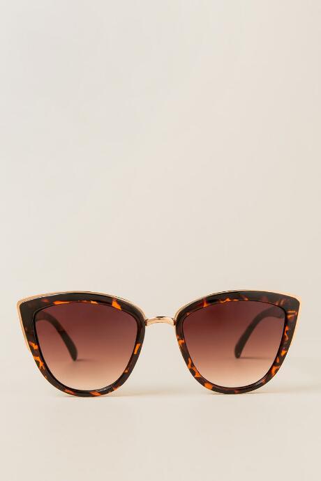 Francesca's Zarita Cat Eye Sunglasses - Tortoise