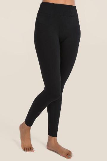 One Step Up Thalia Fleece Lined Basic Legging - Black
