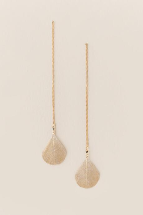 Francesca's Bonnie Feather Threader Earring - Ivory